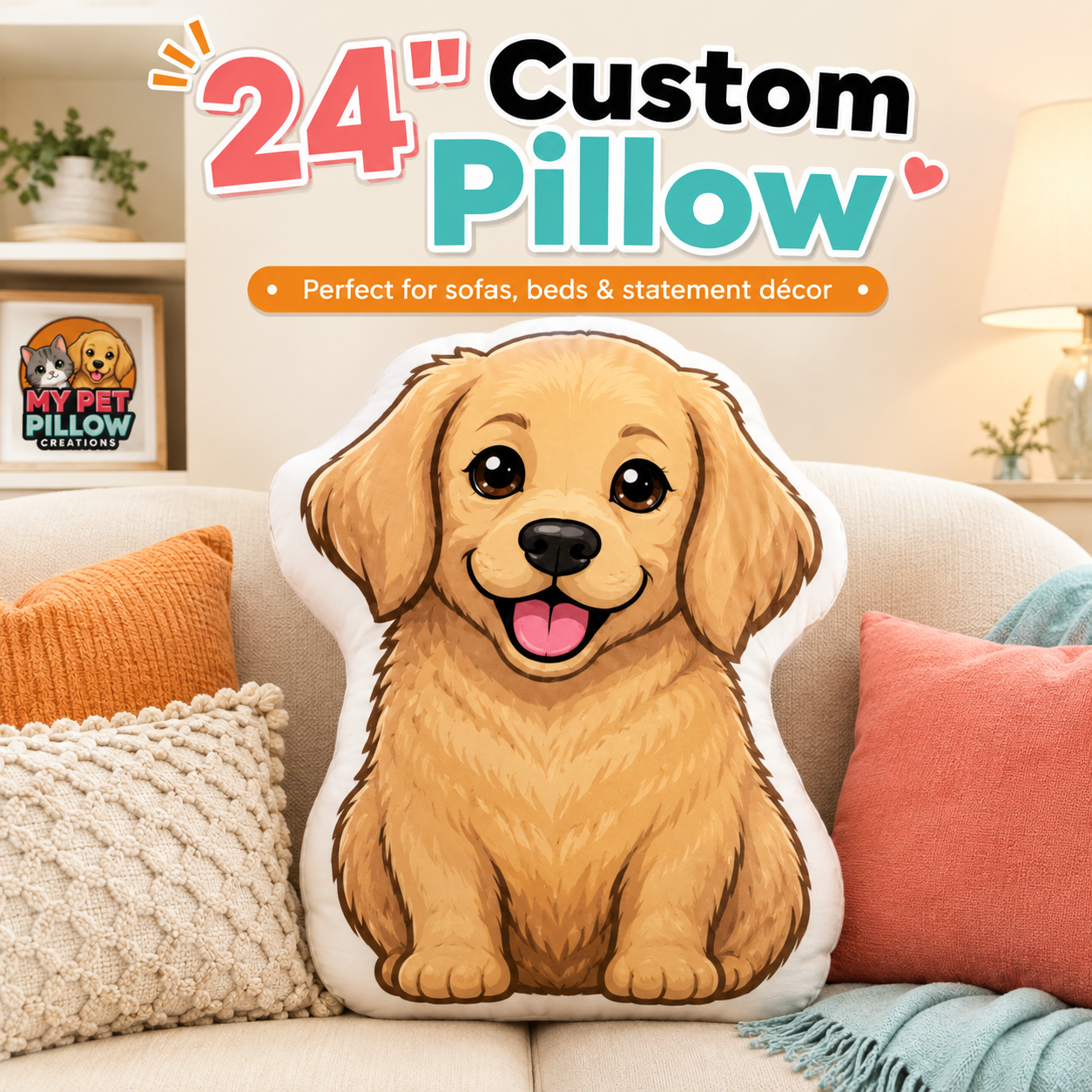 24" Custom Pillow